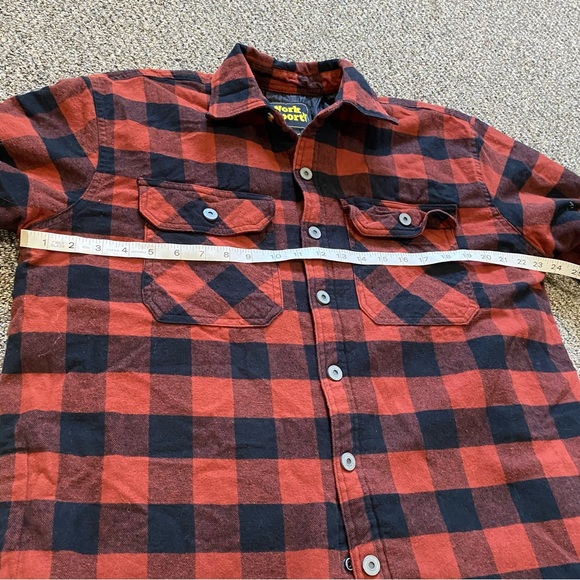 Flannel Coat Vintage Like New Great Condition red and black work sport - Picture 3 of 10